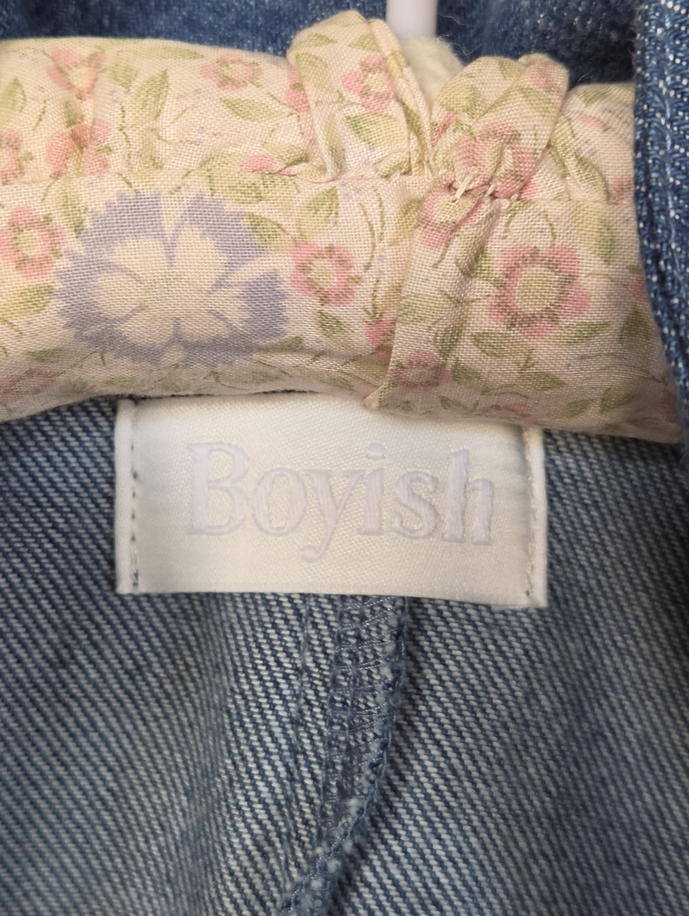 Boyish Denim Color Block Track Jacket NWT - Picture 5 of 9